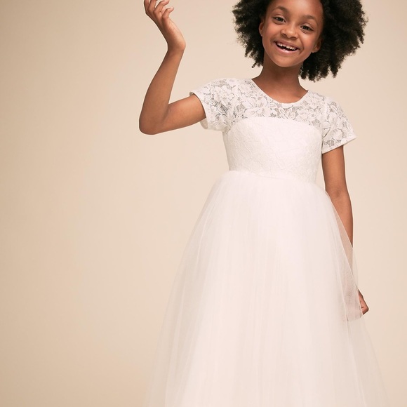 heart shaped back flower girl dress